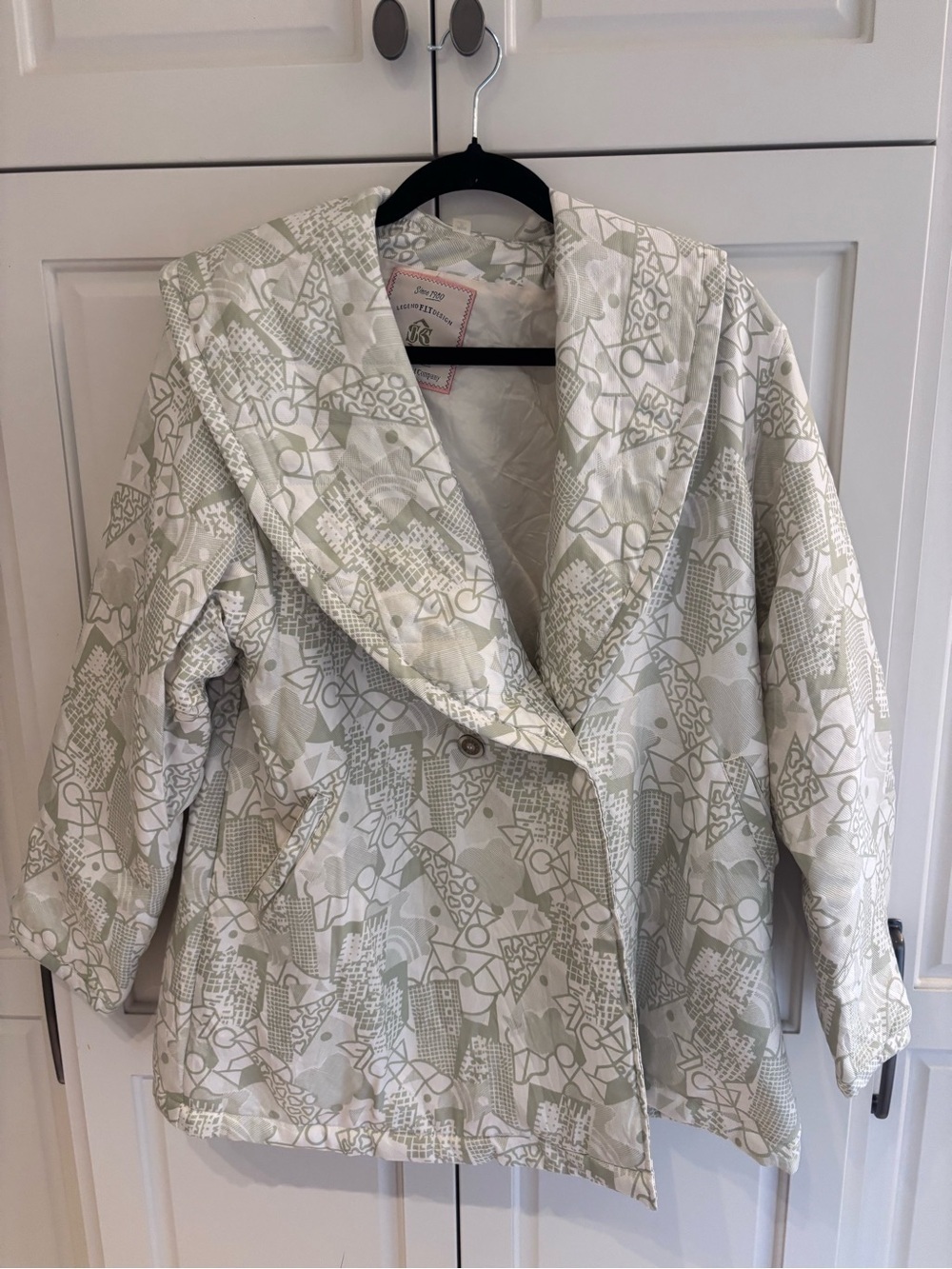 Vintage Baracco sport company 100% silk quilted jacket women’s shawl collar - Picture 2 of 16